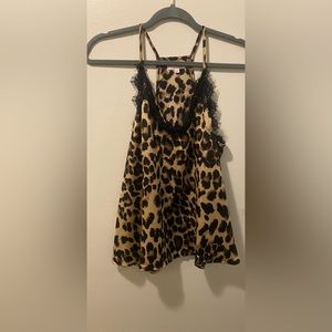 Size small lace leopard print tank top